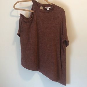 Bar III Rust Asymmetrical Sweater
